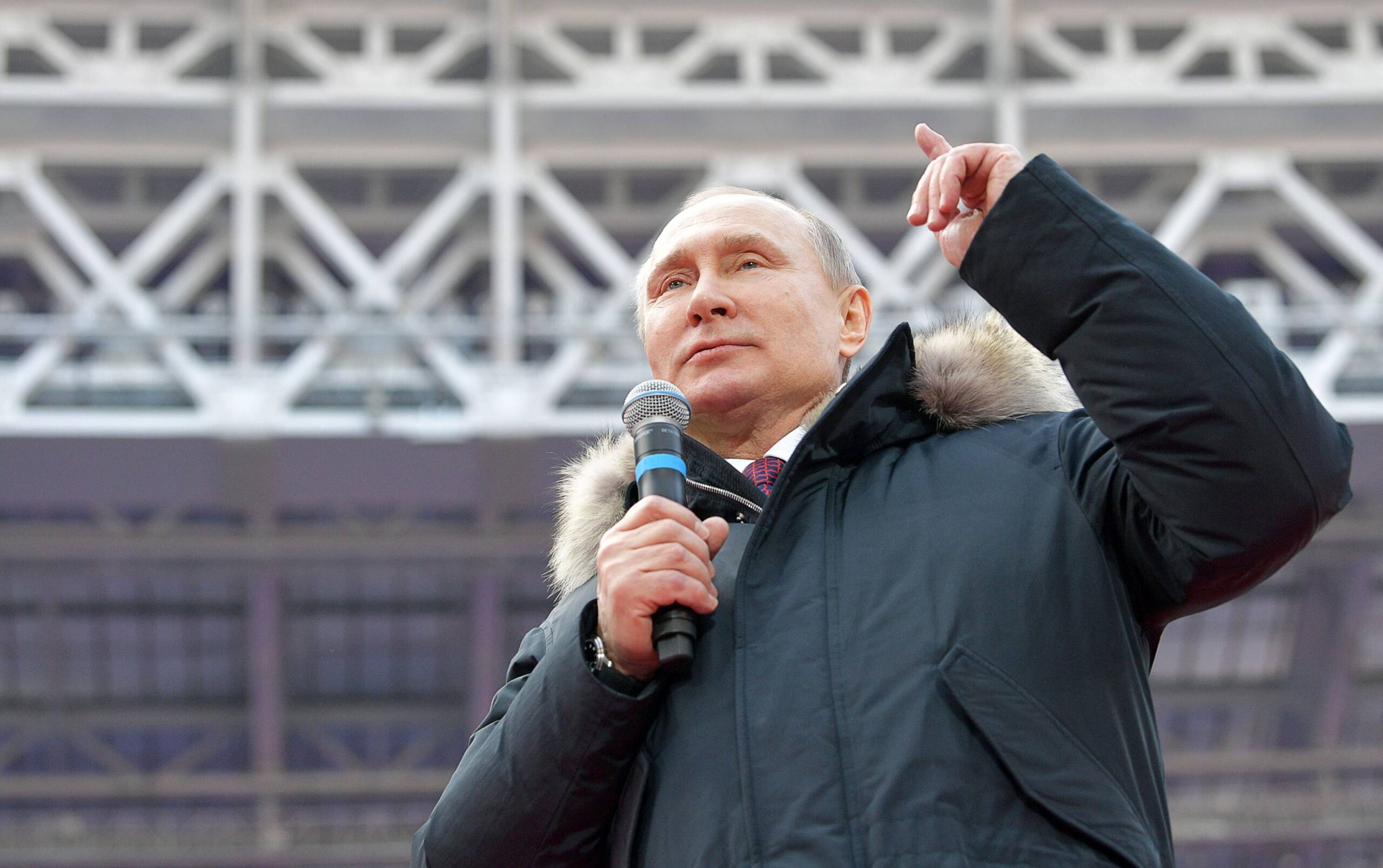 Wladimir Putin bei einer Rede 2018.