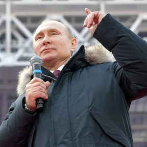 Wladimir Putin bei einer Rede 2018.
