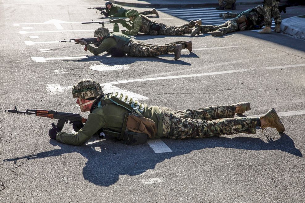 Ukrainische Soldaten in Kiew