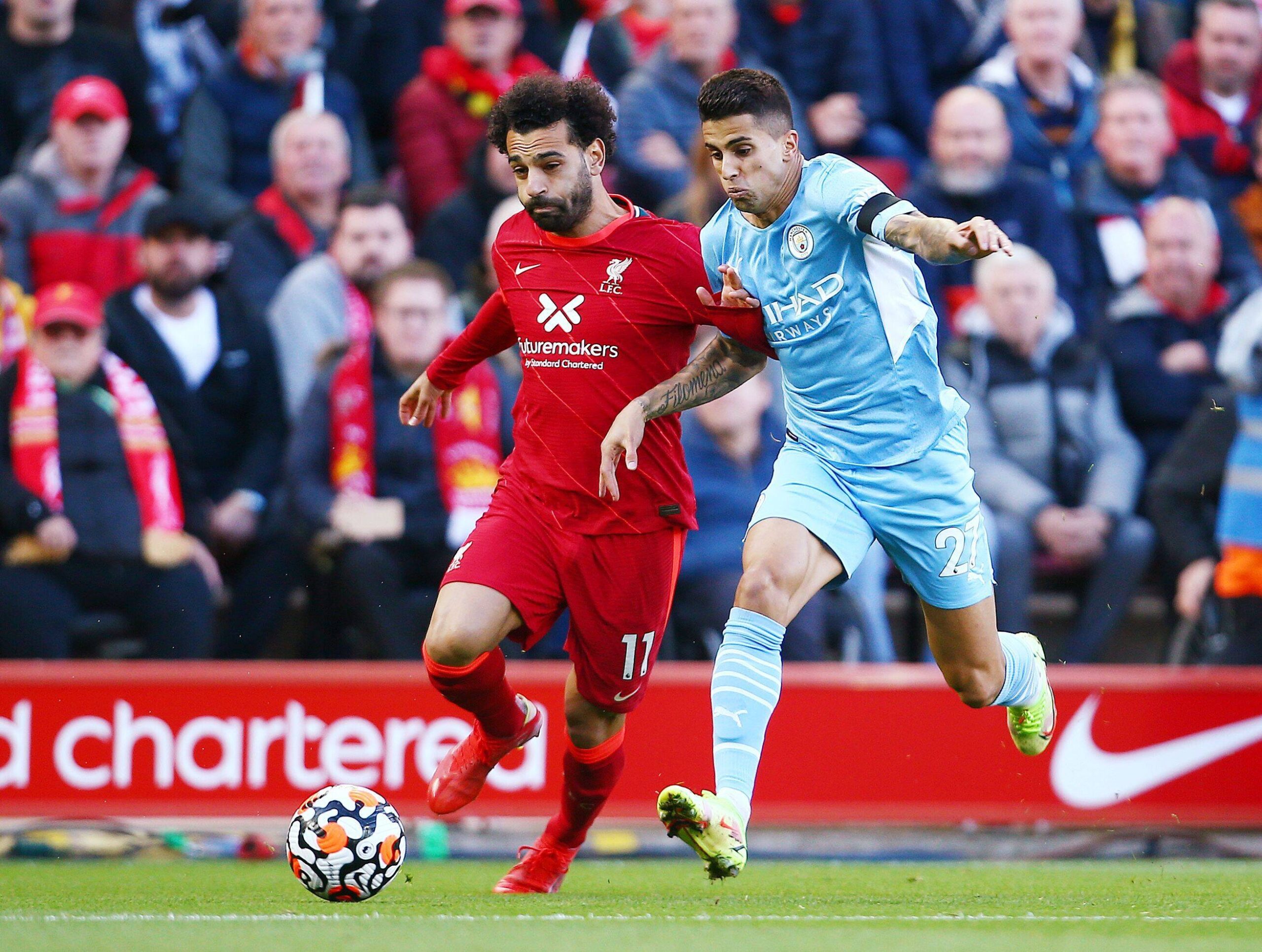 Mohamed Salah (Liverpool) und Joao Cancelo (ManCity) werden im April direkt zwei mal aufeinander treffen – einmal in der Liga und einmal im FA Cup