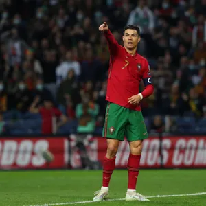 Cristiano Ronaldo trifft mit seinen Portugiesen im Playoff-Finale auf Nordmazedonien.