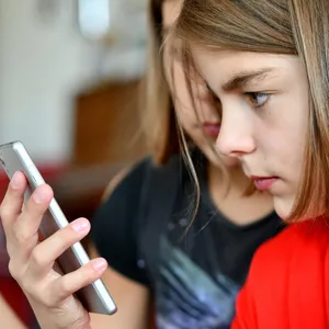 Zwei Mädchen mit Smartphones