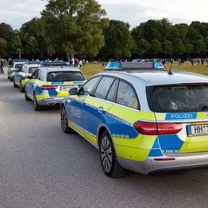 Polizeiwagen bei einem Einsatz im Hamburger Stadtpark (Symbolbild).