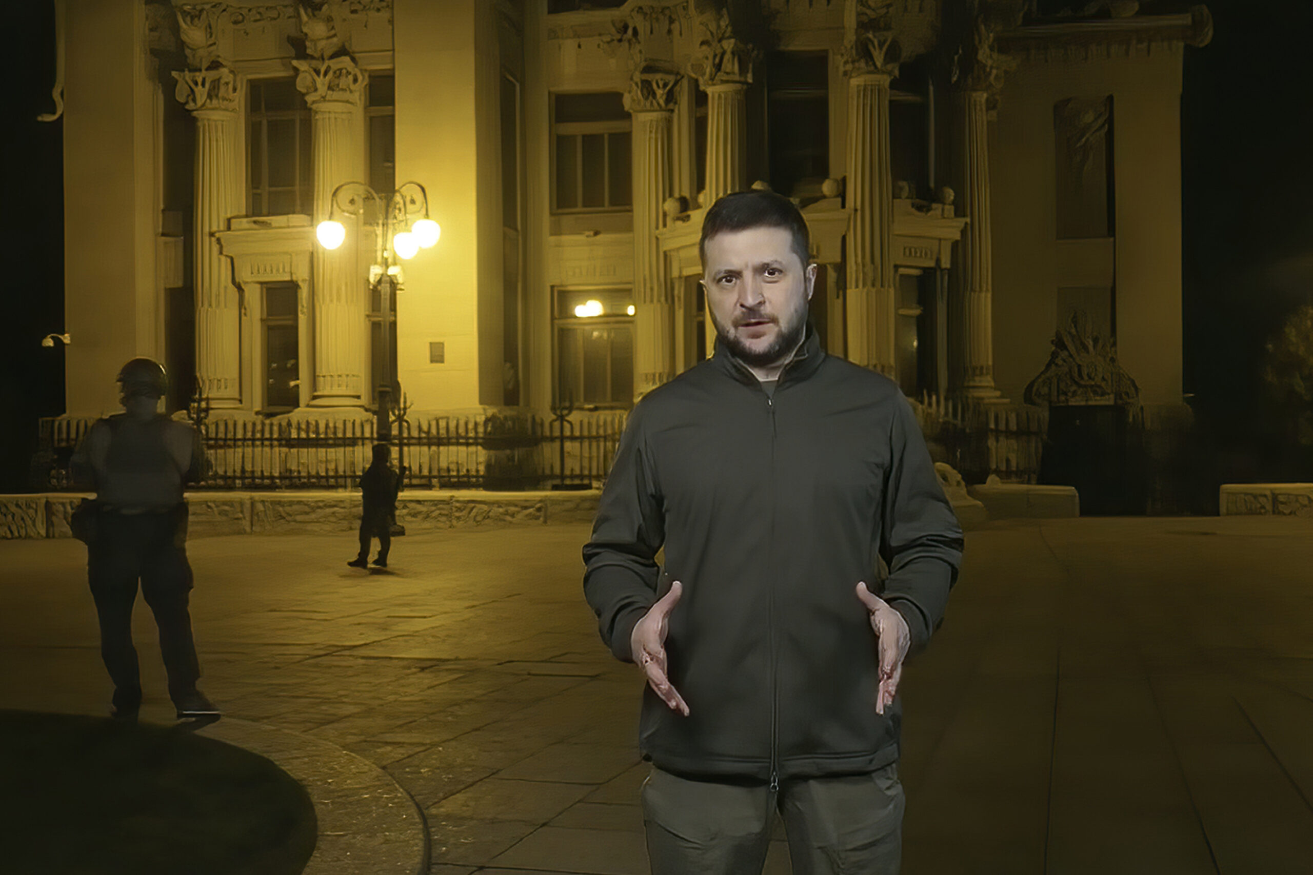 Standbild aus einem Video des Pressebüros des ukrainischen Präsidenten zeigt Wolodymyr Selenskyj,