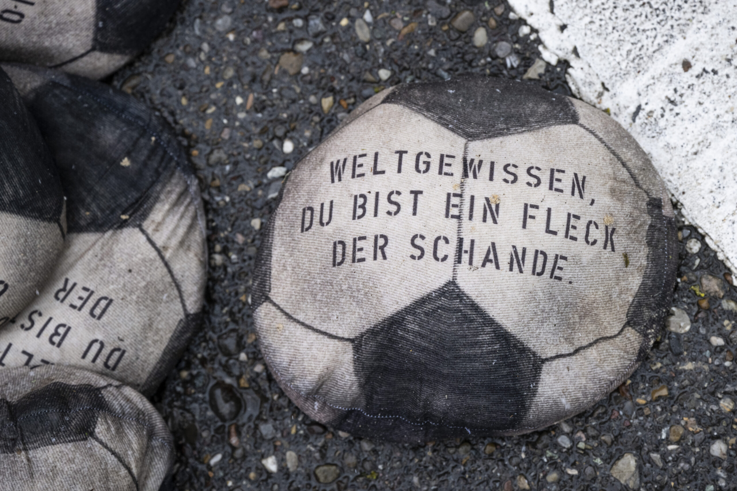 Protestaktion gegen die Katar-WM