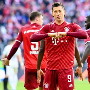 Bayerns Robert Lewandowski beim Torjubel