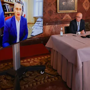 Vitali Klitschko und Peter Tschentscher