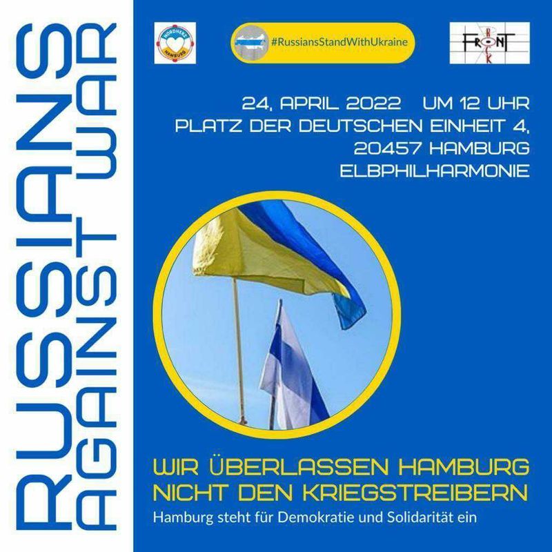 Plakat russische Anti-Kriegsdemo