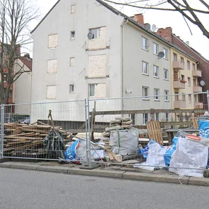 Die Baustelle Baererstraße Ecke Bremer Straße