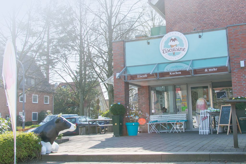 Außenansicht der Eiscuisine in Wellingsbüttel.