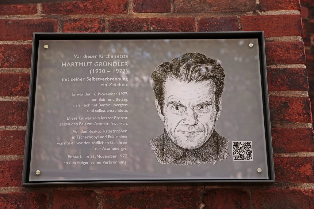 Ein Denkmal für Hartmut Gründler.