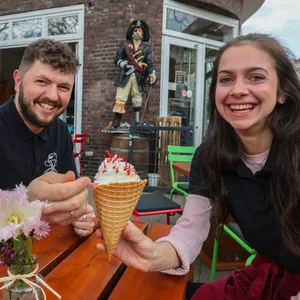 Die „Eispiraten“ in Bahrenfeld – hier gibt's auch viele vegane Eissorten.