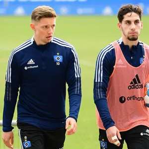 HSV-Profis Sonny Kittel und Ludovit Reis im Training