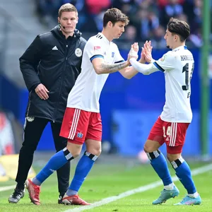 HSV-Profis Maximilian Rohr und Ludovit Reis