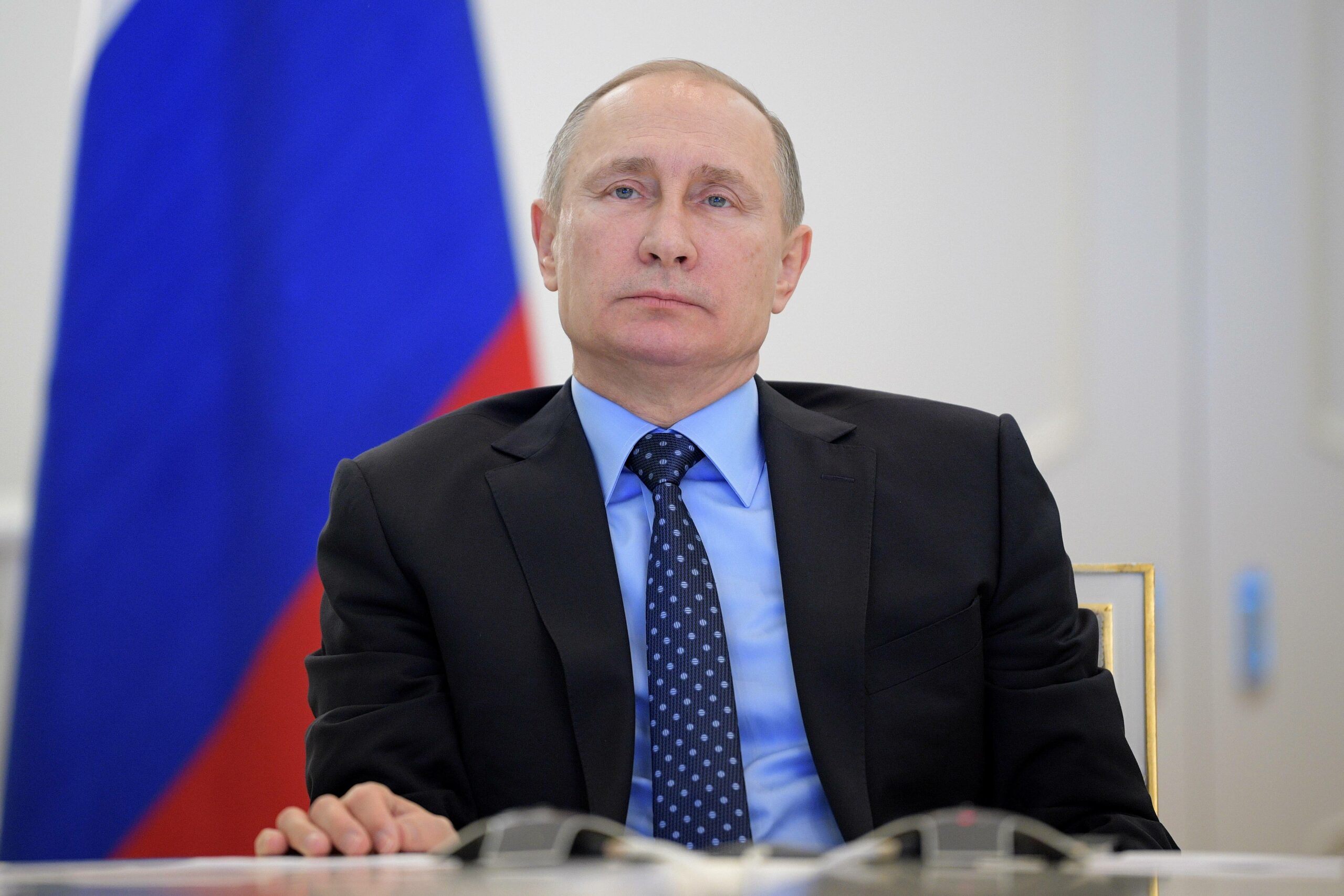 Wladimir Putin verfolgt per Videokonferenz Einweihung einer neuen Gaspipeline (Archivbild aus 2016).