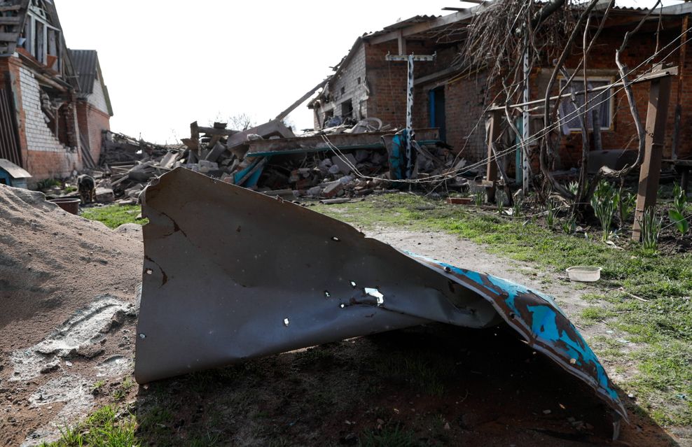 Fotos aus der Region Belgorod sollen Zerstörung nach einem ukrainischen Angriff zeigen.