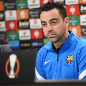 Xavi Hernadez bei einer Pressekonferenz
