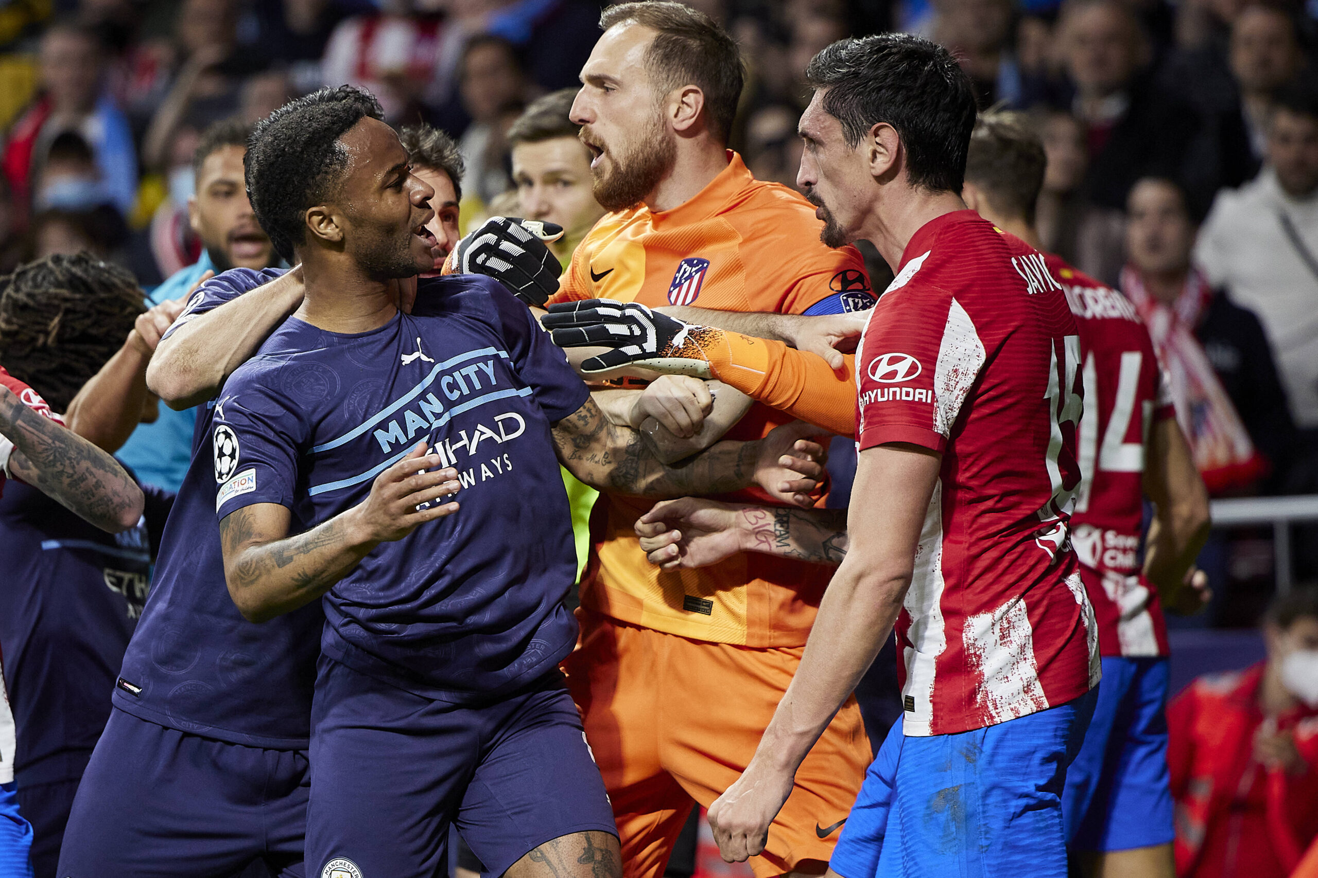 Auseinandersetzung im Champions-League-Rückspiel zwischen Manchester City und Atletico Madrid