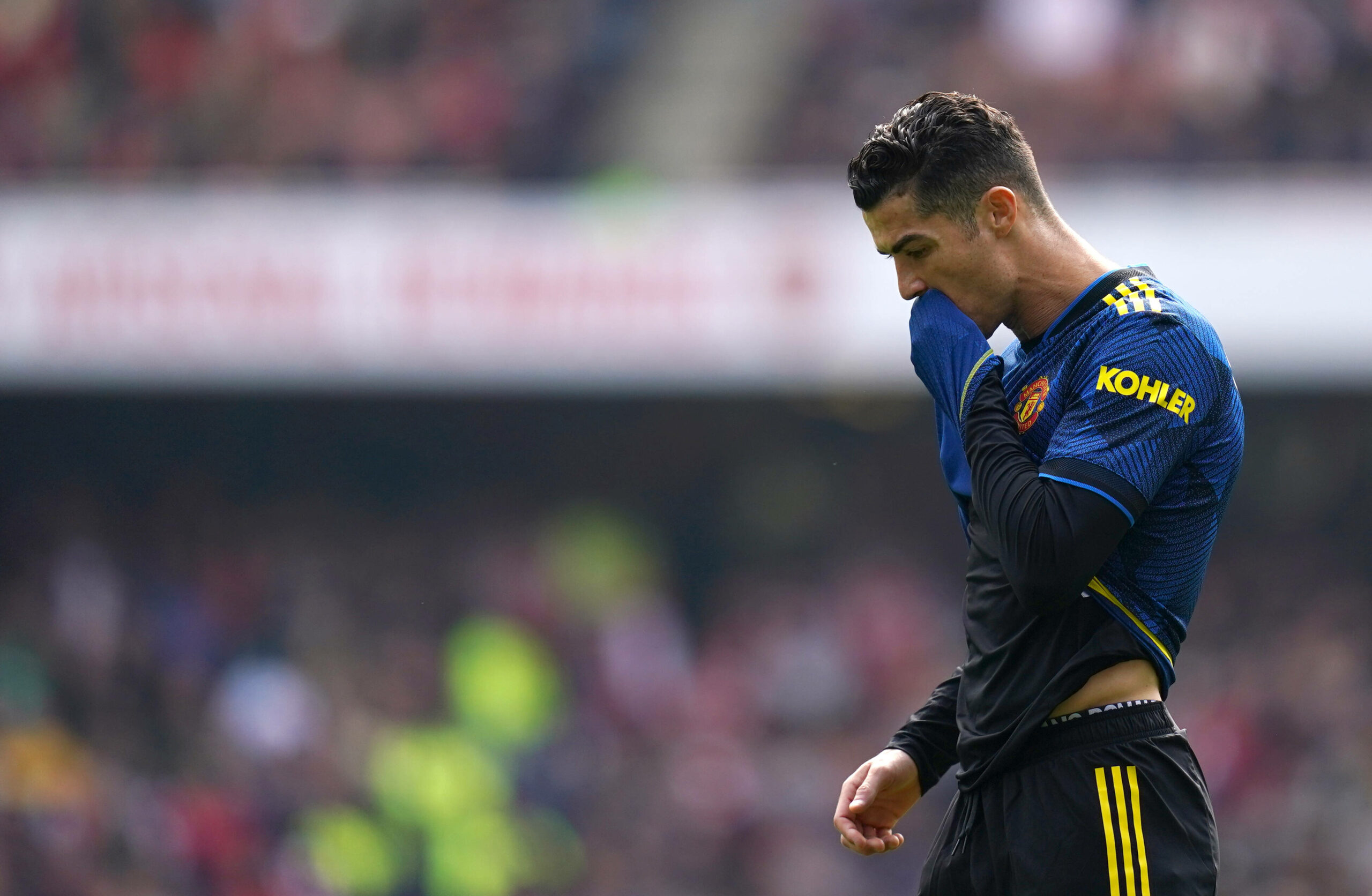 Cristiano Ronaldo deprimiert auf dem Spielfeld