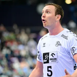 Schickte nach dem Pokalsieg eine Kampfansage in Richtung Magdeburg: Kiels Superstar Sander Sagosen.