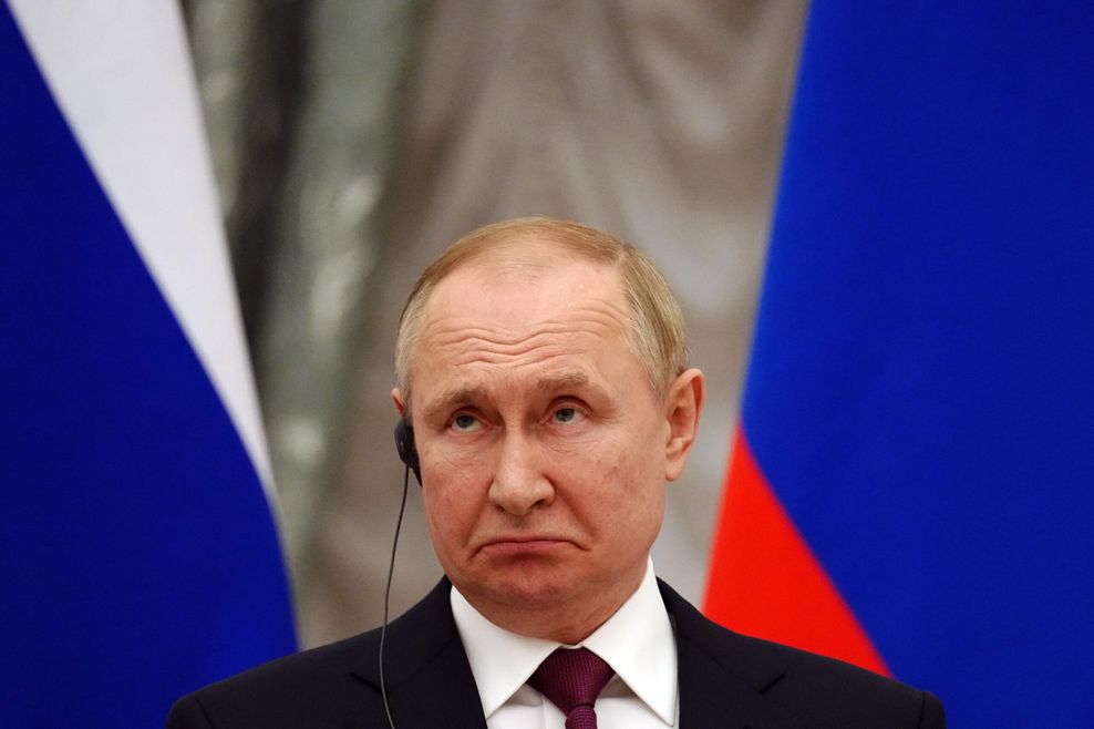 Nicht begeistert: Russlands Präsident Wladimir Putin auf einer Pressekonferenz