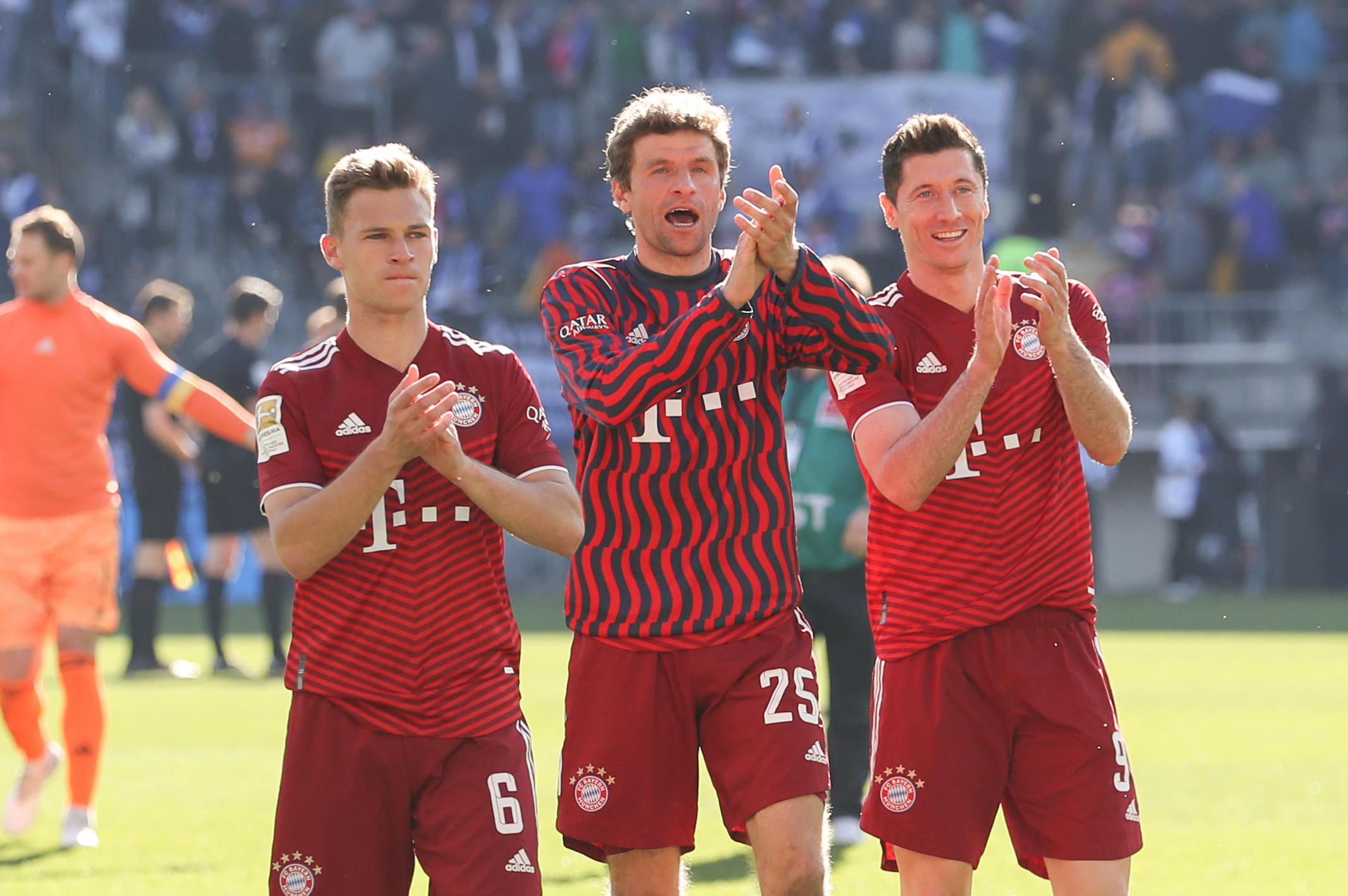 Bayern-Spieler jubeln