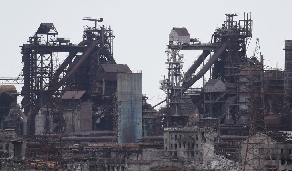 Blick auf das Azovstal-Werk in der Hafenstadt Mariupol. Es war die letzte Bastion der ukrainischen Kämpfer – aus gutem Grund.