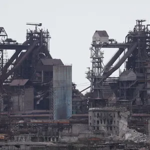 Blick auf das Azovstal-Werk in der Hafenstadt Mariupol. Es war die letzte Bastion der ukrainischen Kämpfer – aus gutem Grund.