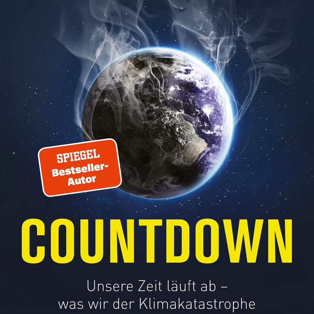 Buchtitel von Countdown mit Abbildung eines qualmenden Planeten