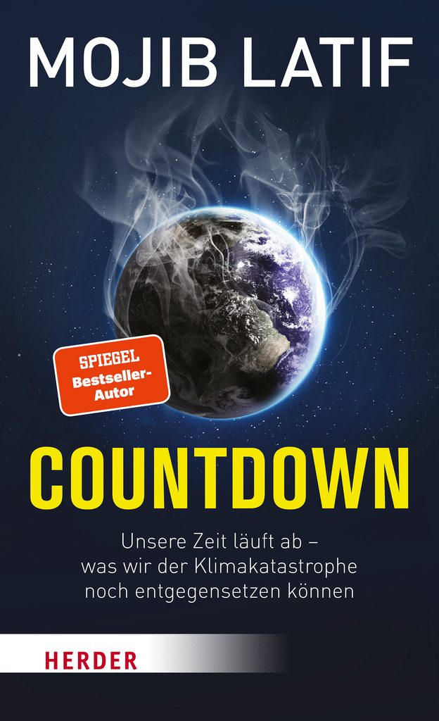 Buchtitel von Countdown mit Abbildung eines qualmenden Planeten