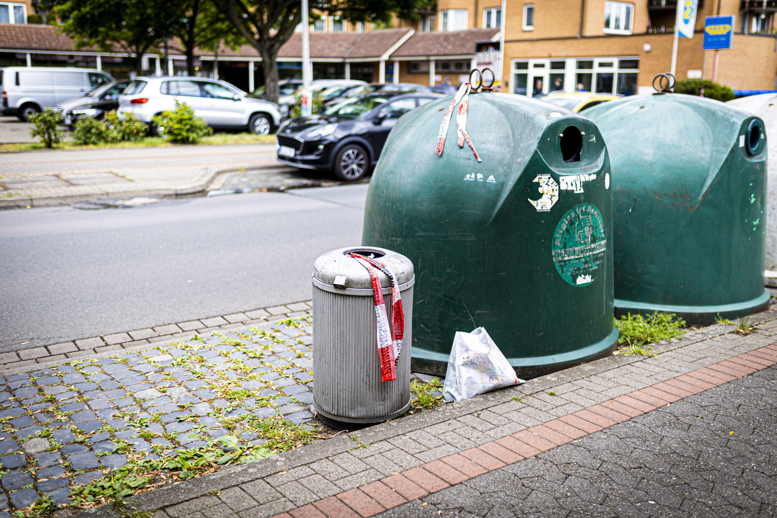 In dieser Mülltonne in Hannover wurde am Dienstag ein toter Säugling gefunden.