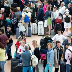Holiday traffic at Hamburg Airport