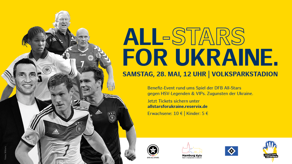 Flyer von All-Stars for Ukraine.