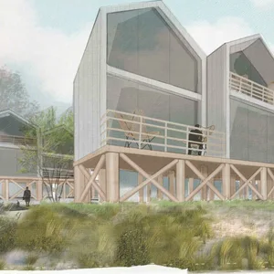 Visualisierung: So könnte das Hotel auf Stelzen in St. Peter-Ording später einmal aussehen.