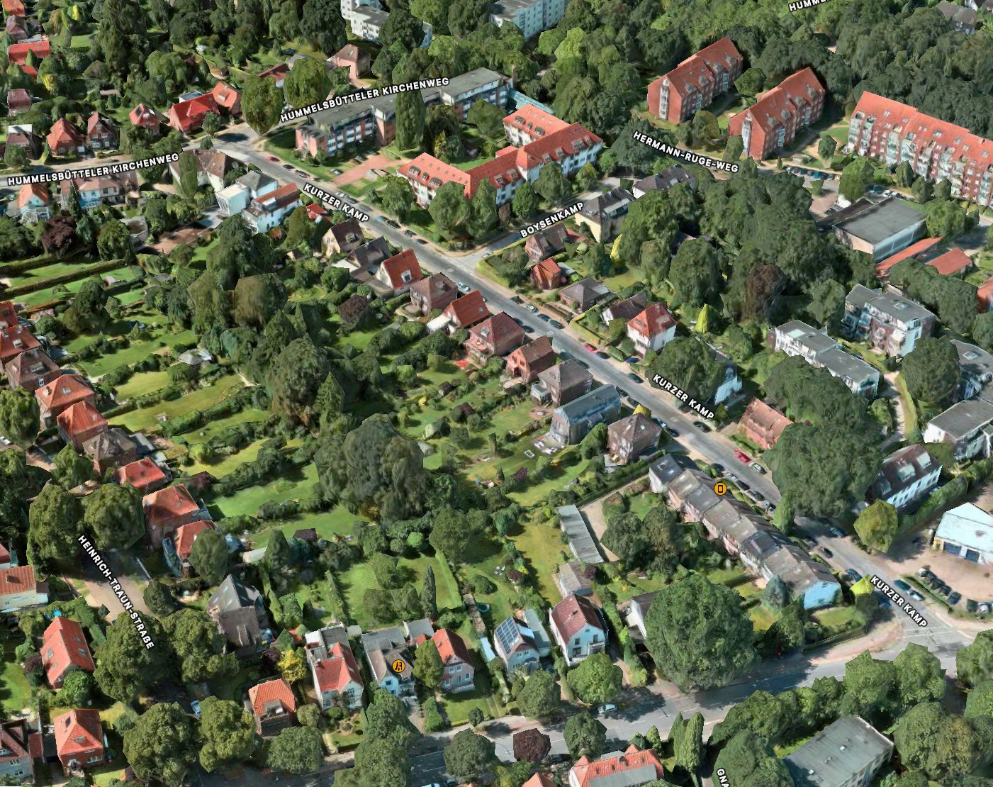 3D-Bild der Wohnsiedlung in Fuhlsbüttel