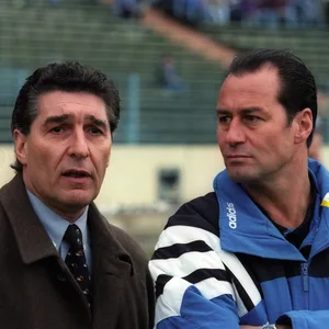 Rudi Assauer und Huub Stevens 1997