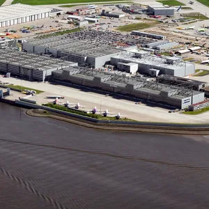 Archivbild: Airbus-Werksgelände in Hamburg-Finkenwerder.