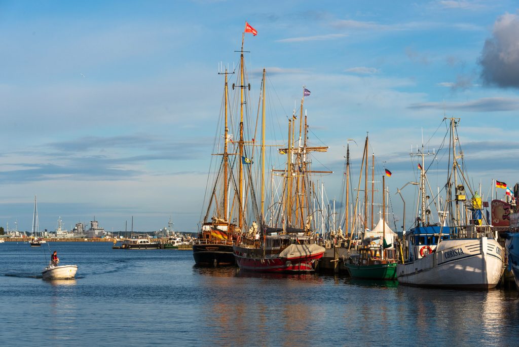 Der Hafen von Eckernförde an der Ostsee