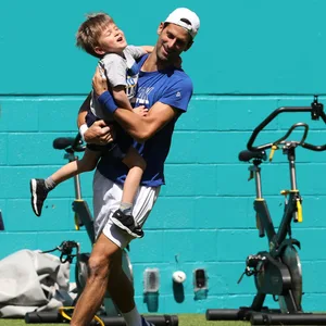 Novak Djokovic mit Sohn Stefan