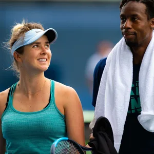 Elina Svitolina zusammen mit ihrem Ehemann Gael Monfils