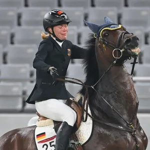 Annika Schleu auf ihrem Pferd Saint Boy