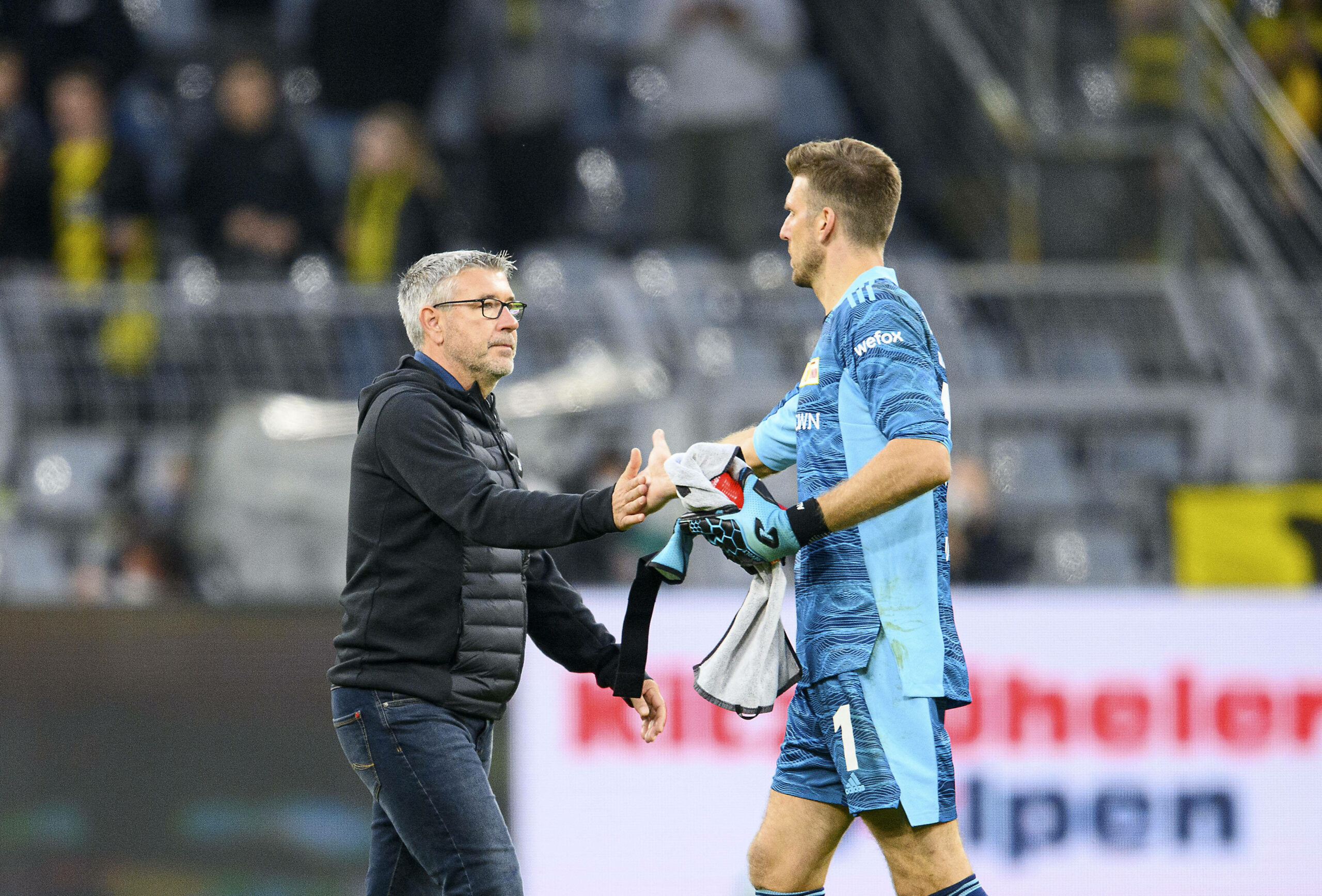 Union-Trainer Urs Fischer (l.) und Torhüter Andreas Luthe
