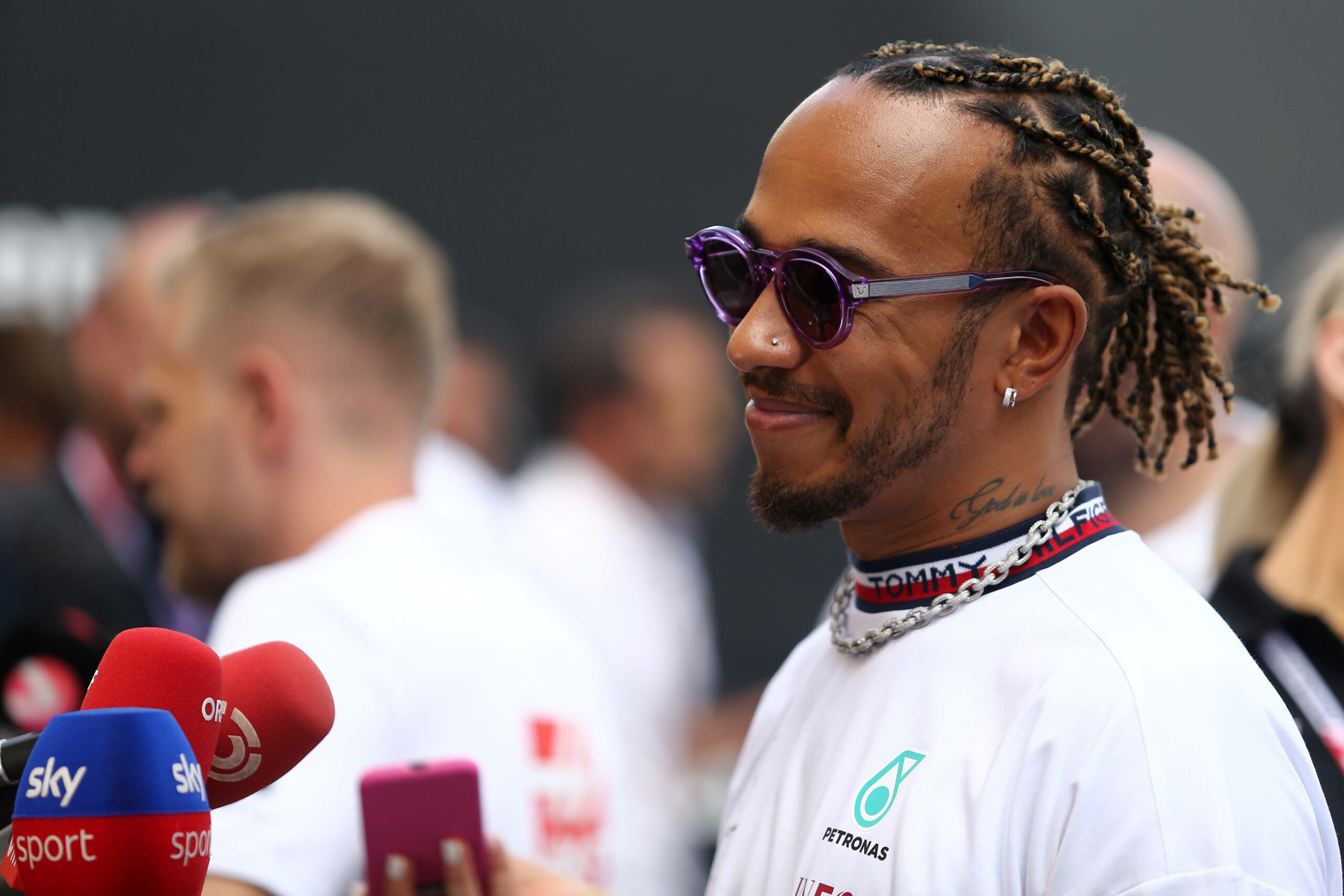 Lewis Hamilton beim Interview