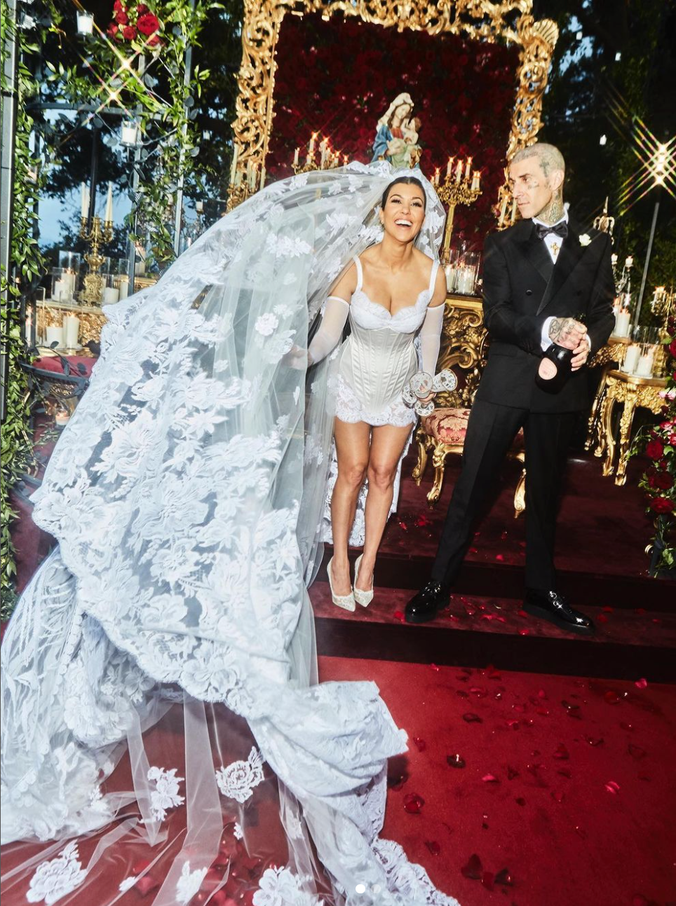 Verheiratet – und so verliebt: Kourtney Kardashian und Travis Barker