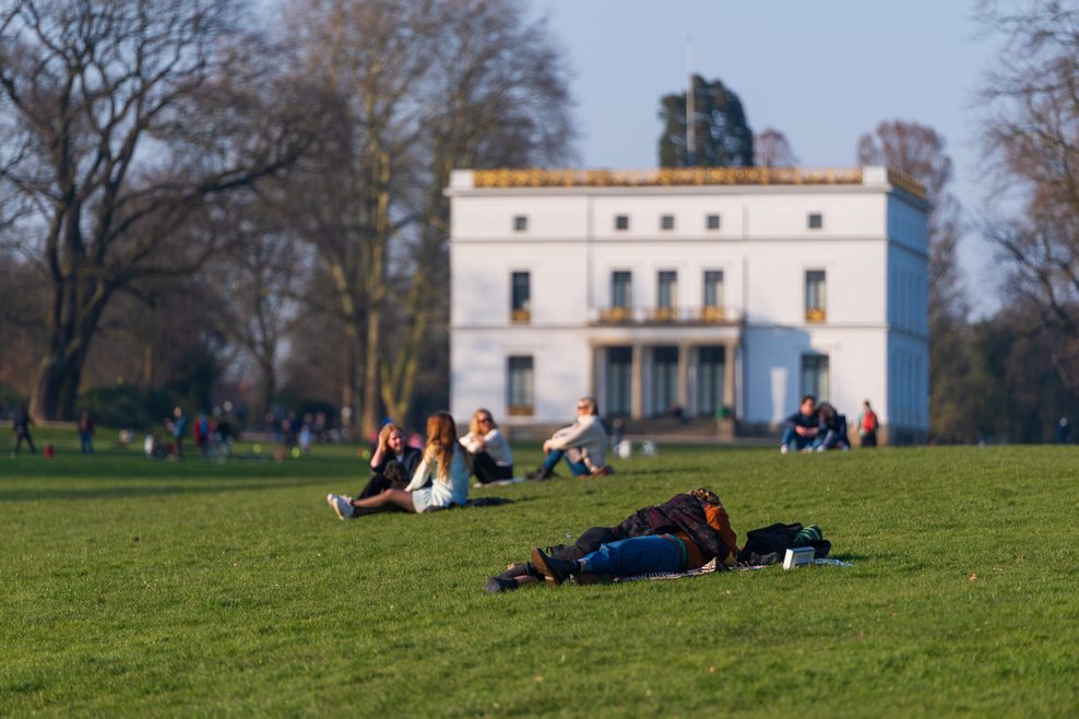 Blick auf das Jenisch-Haus im Jenischpark.