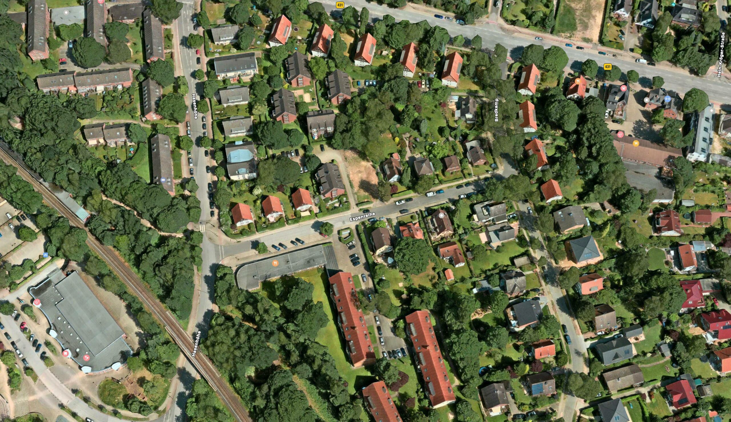 Screenshot eines Satellitenbildes