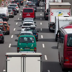 Stau auf Autobahn