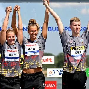 Oliver Klemet, Lea Boy, Leonie Beck und Florian Wellbrock
