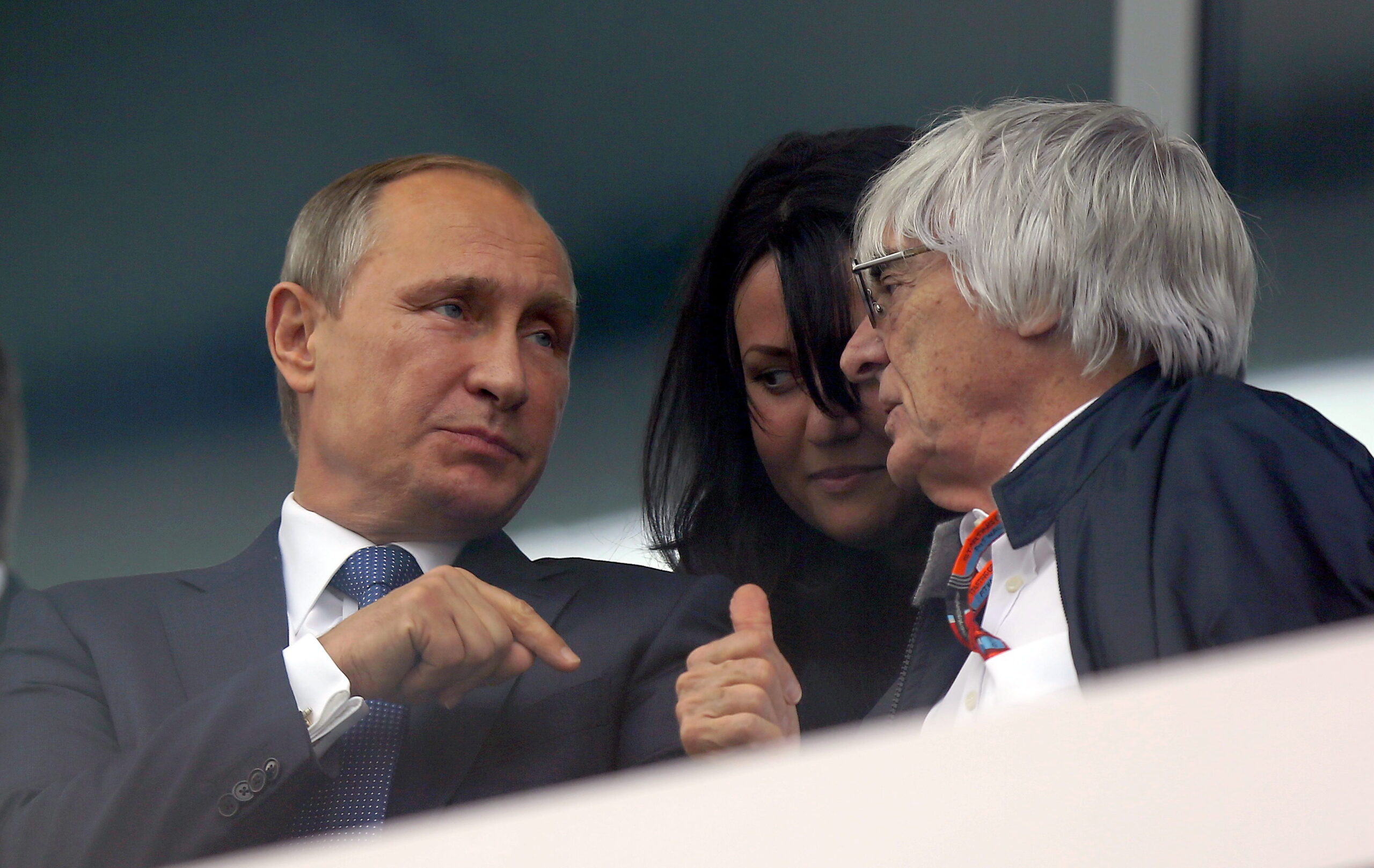 Wladimir Putin (l.) und Bernie Ecclestone
