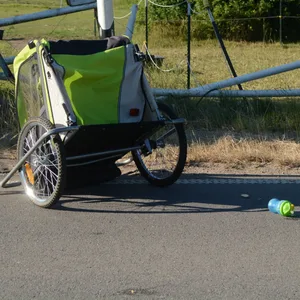 Der Wagen fuhr ungebremst gegen die auf dem Radweg befindliche Familie.